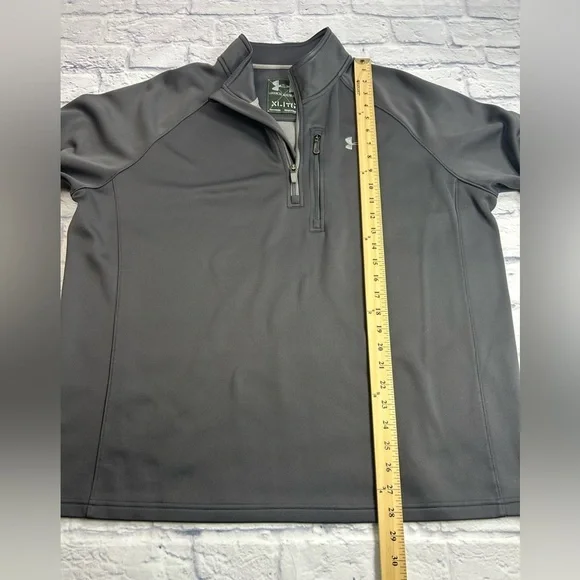 Under Armour Men's Gray Quarter-Zip Jacket. Size XL. - Picture 5 of 8
